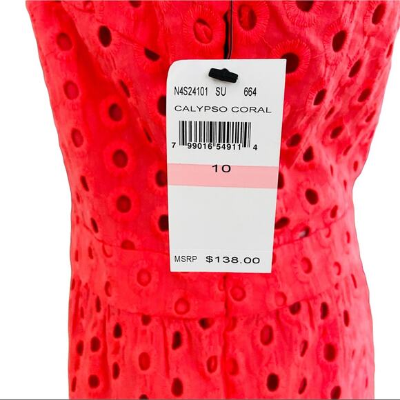 Laundry by Design Eyelet Calypso Coral Dress, Sz 10 -- NWT - Picture 4 of 11